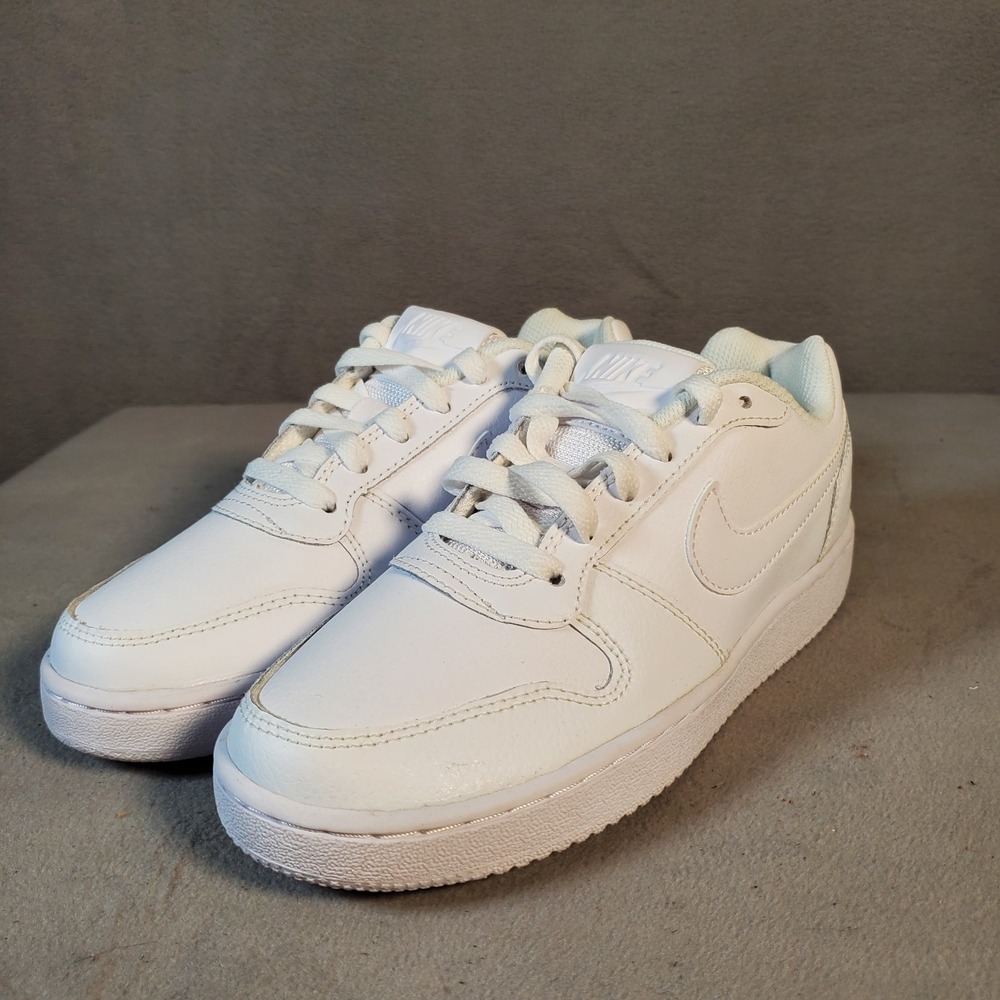 Nike Ebernon Low Athletic Shoes‎ Womens Size 6 Triple White Sneakers  AQ1779 100